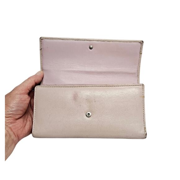 Vintage Leather COACH Pink Large Wallet With Checkbook Cover - Picture 8 of 10